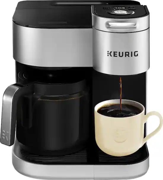 Keurig K Duo Special Edition Single Serve K Cup Pod Coffee Maker Silver 5000362326 Best Buy