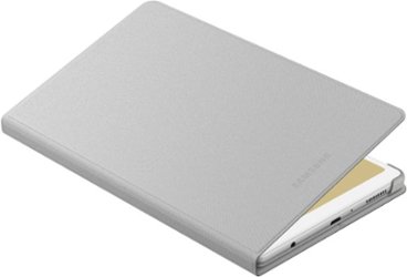 Samsung - Galaxy Tab A7 Lite Book Cover - Silver - Front_Zoom