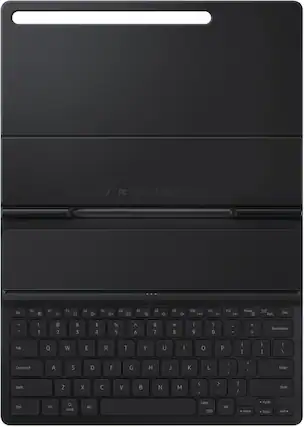 Front. Samsung - Galaxy Tab S8+, Tab S7 FE, Tab S7+ Slim Book Keyboard Cover - Mystic Black.