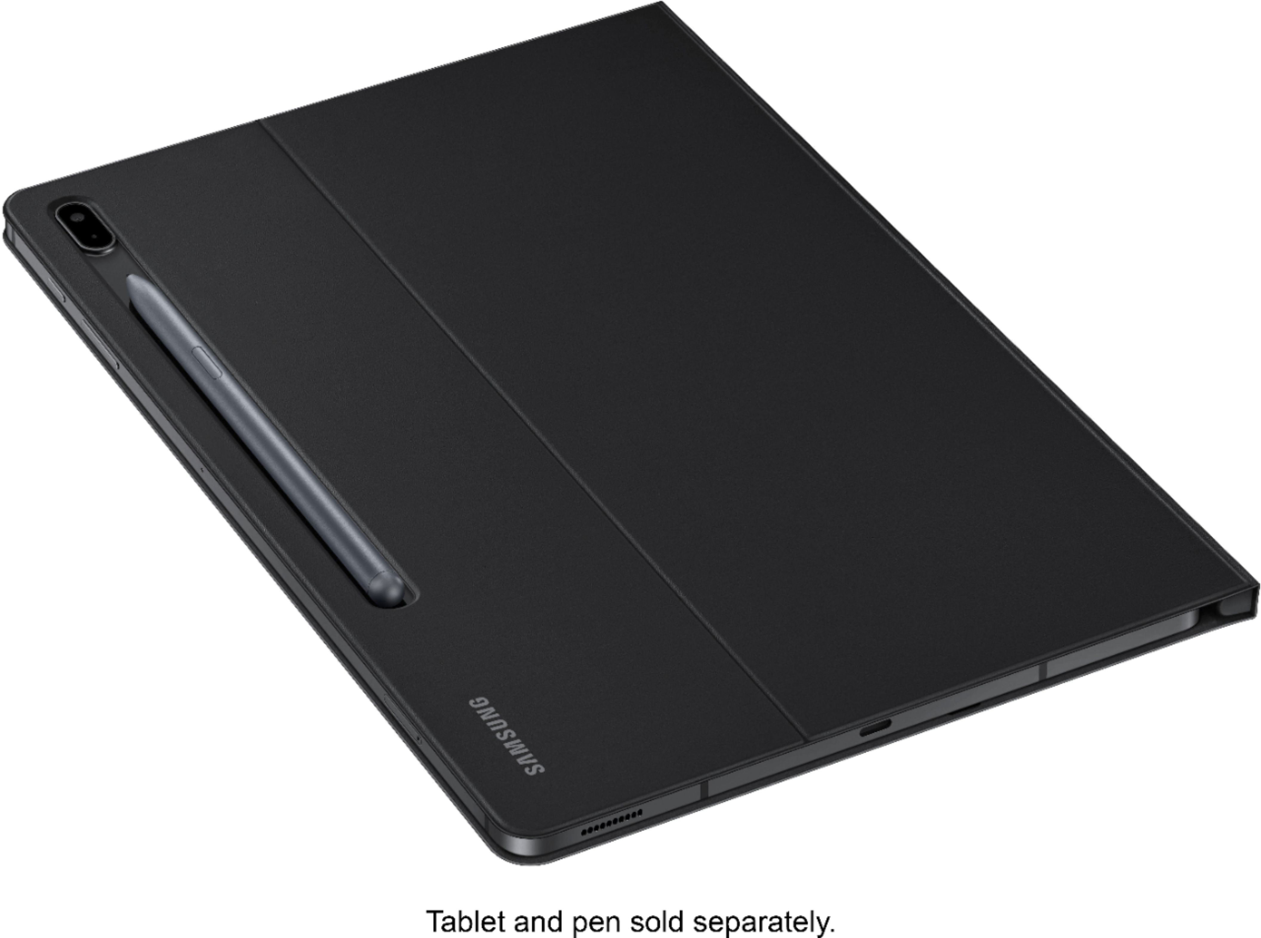 Samsung Galaxy Tab S8+, Tab S7 FE, Tab S7+ Book Cover Mystic Black