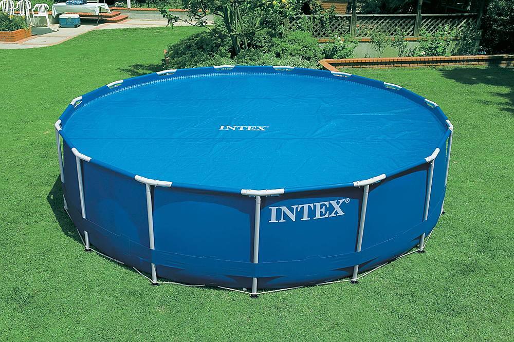 Alt View 12. Intex - Round Easy Set Blue Solar Cover for Swimming Pools Pool Cover Only.