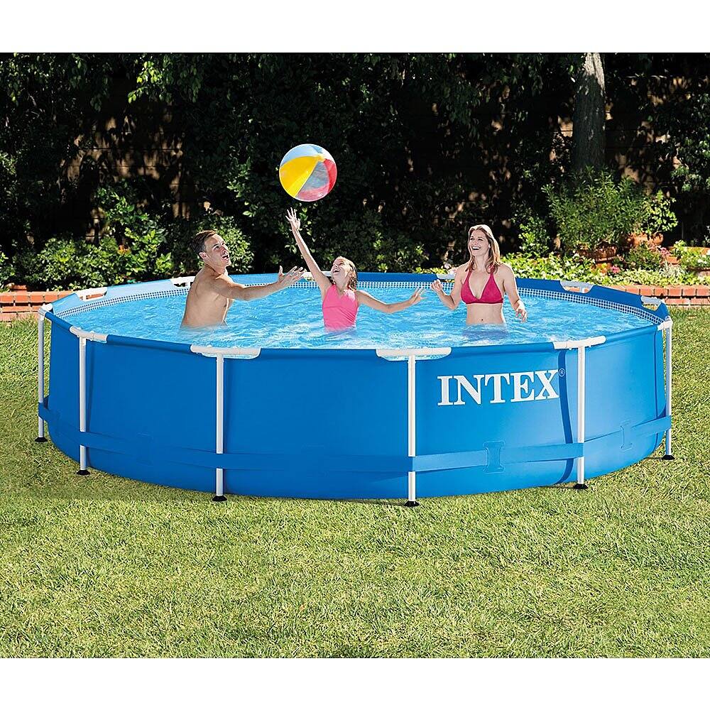 Alt View 12. Intex - Above Ground Pool & 12 Foot Round Pool Cover - Gray.