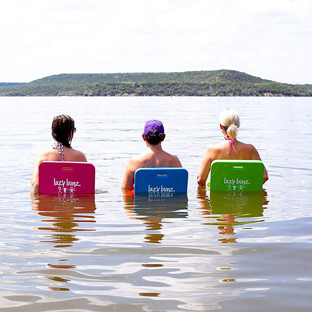 Alt View 12. TRC Recreation - Adult/Child Lazy Bunz Comfortable Saddle Foam Floater - Blue.