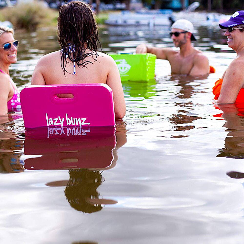 Alt View 13. TRC Recreation - Adult/Child Lazy Bunz Comfortable Saddle Foam Floater - Blue.