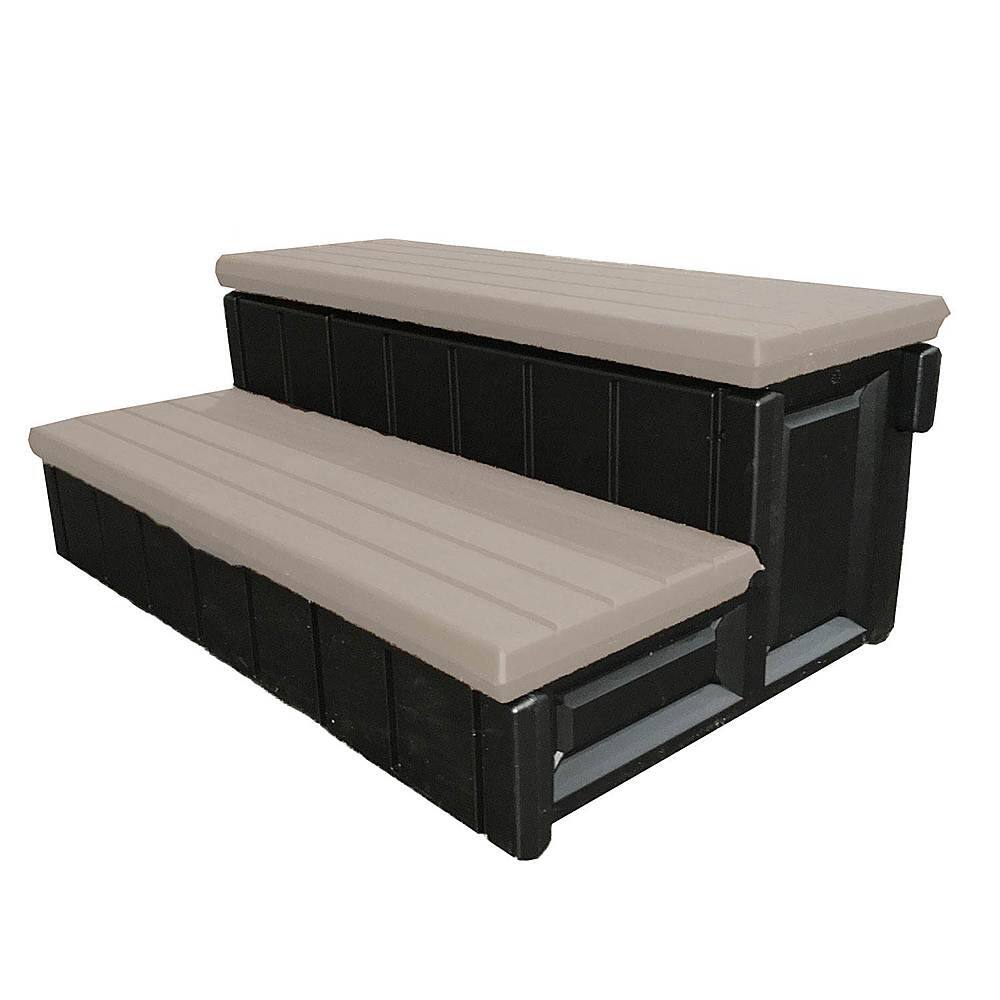 Best Buy Confer 36 Inch Resin Spa/Hot Tub Storage Compartment Steps, Portabello Multi LASS36SCP