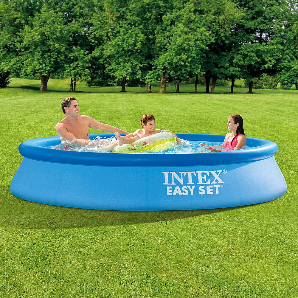 Alt View 12. Intex - 10 X 24 Inch Easy Set Inflatable Circular Swimming Pool - Blue.