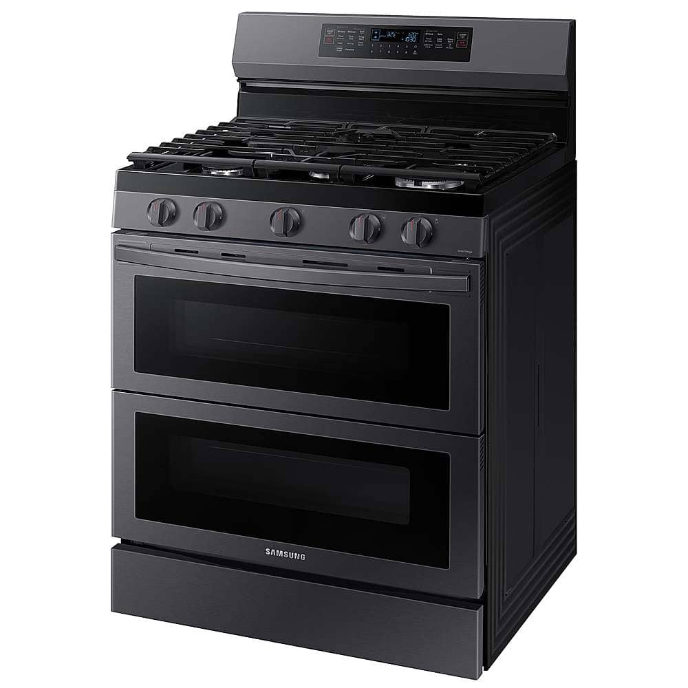 Alt View 15. Samsung - 6.0 cu. ft. Smart Freestanding Gas Range with Flex Duo & Air Fry - Black Stainless Steel.