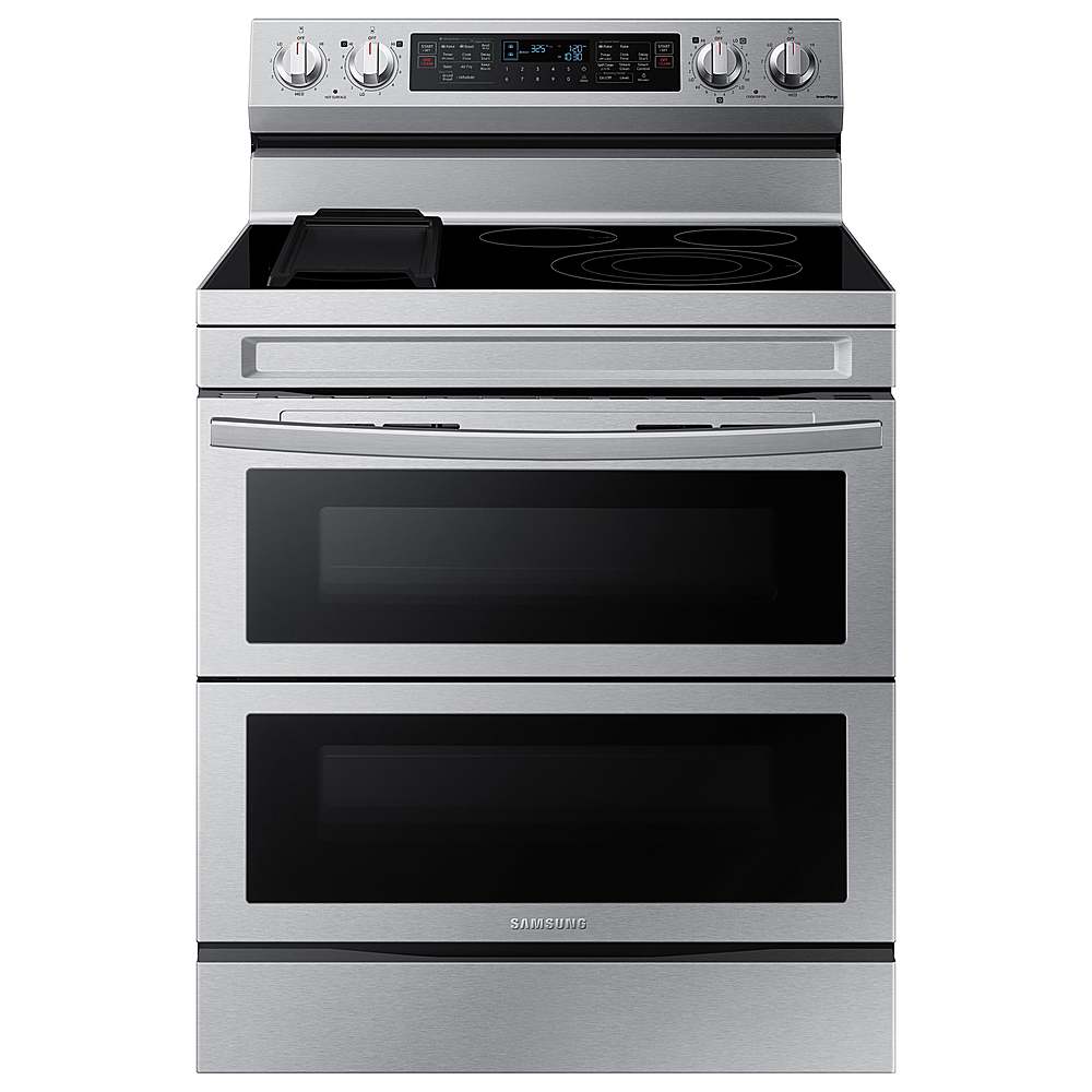 Samsung 6.3 cu. ft. Smart Freestanding Electric Range with Flex Duo™, No-Preheat Air Fry & Griddle Stainless steel NE63A6751SS/AA - Best Buy