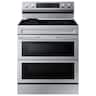 Samsung - 30 in. Wide 5 Elements 6.3 cu. ft. Smart Freestanding Electric Range with Flex Duo, No-Preheat Air Fry & Griddle - Stainless Steel