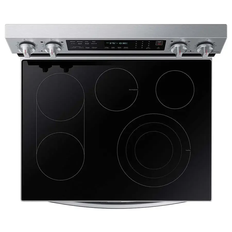 Alt View 13. Samsung - 6.3 cu. ft. Smart Freestanding Electric Range with Flex Duo, No-Preheat Air Fry & Griddle - Stainless Steel.