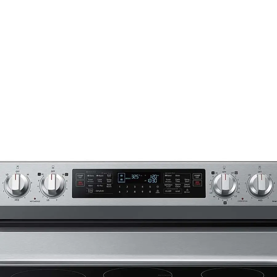 Alt View 15. Samsung - 6.3 cu. ft. Smart Freestanding Electric Range with Flex Duo, No-Preheat Air Fry & Griddle - Stainless Steel.