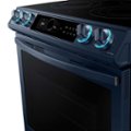 Alt View Zoom 13. Samsung - BESPOKE 6.3 cu. ft. Front Control Slide-In Electric Convection Range with Air Fry & Wi-Fi, Fingerprint Resistant - Navy Steel.