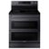 Front. Samsung - 6.3 cu. ft. Smart Freestanding Electric Range with Flex Duo, No-Preheat Air Fry & Griddle - Black Stainless Steel.