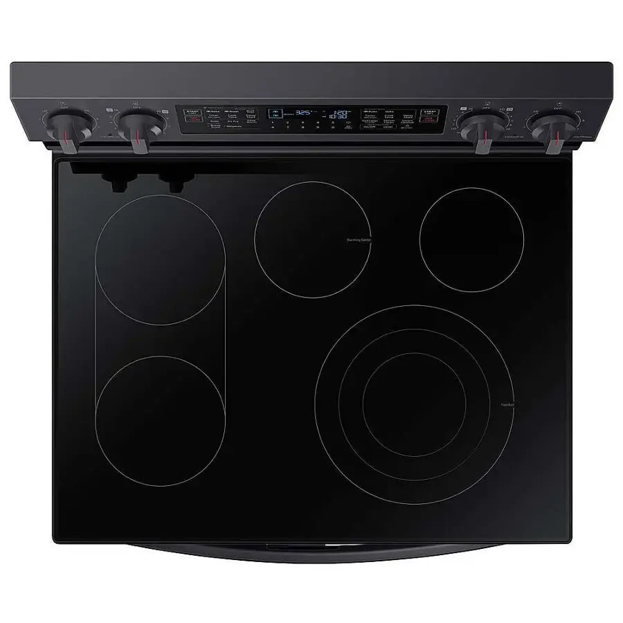 Alt View 13. Samsung - 6.3 cu. ft. Smart Freestanding Electric Range with Flex Duo, No-Preheat Air Fry & Griddle - Black Stainless Steel.