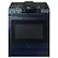 Front. Samsung - BESPOKE 6.0 Cu. ft. Front Control Slide-in Gas Range with Smart Dial, Air Fry & Wi-Fi, Fingerprint Resistant - Navy Steel.