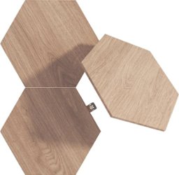 Nanoleaf - Elements Hexagons Expansion Pack (3 Panels) - Wood Look - Front_Zoom