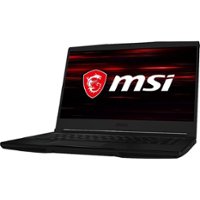 MSI - GF63 THIN 15.6" Gaming Laptop - Intel Core i7 - 8 GB Memory - NVIDIA GeForce RTX 3050 - 512 GB SSD - Black - Front_Zoom