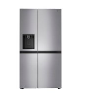 LG - 27.2 Cu. Ft. Side-by-Side Refrigerator with SpacePlus Ice - Platinum Silver - Front_Zoom
