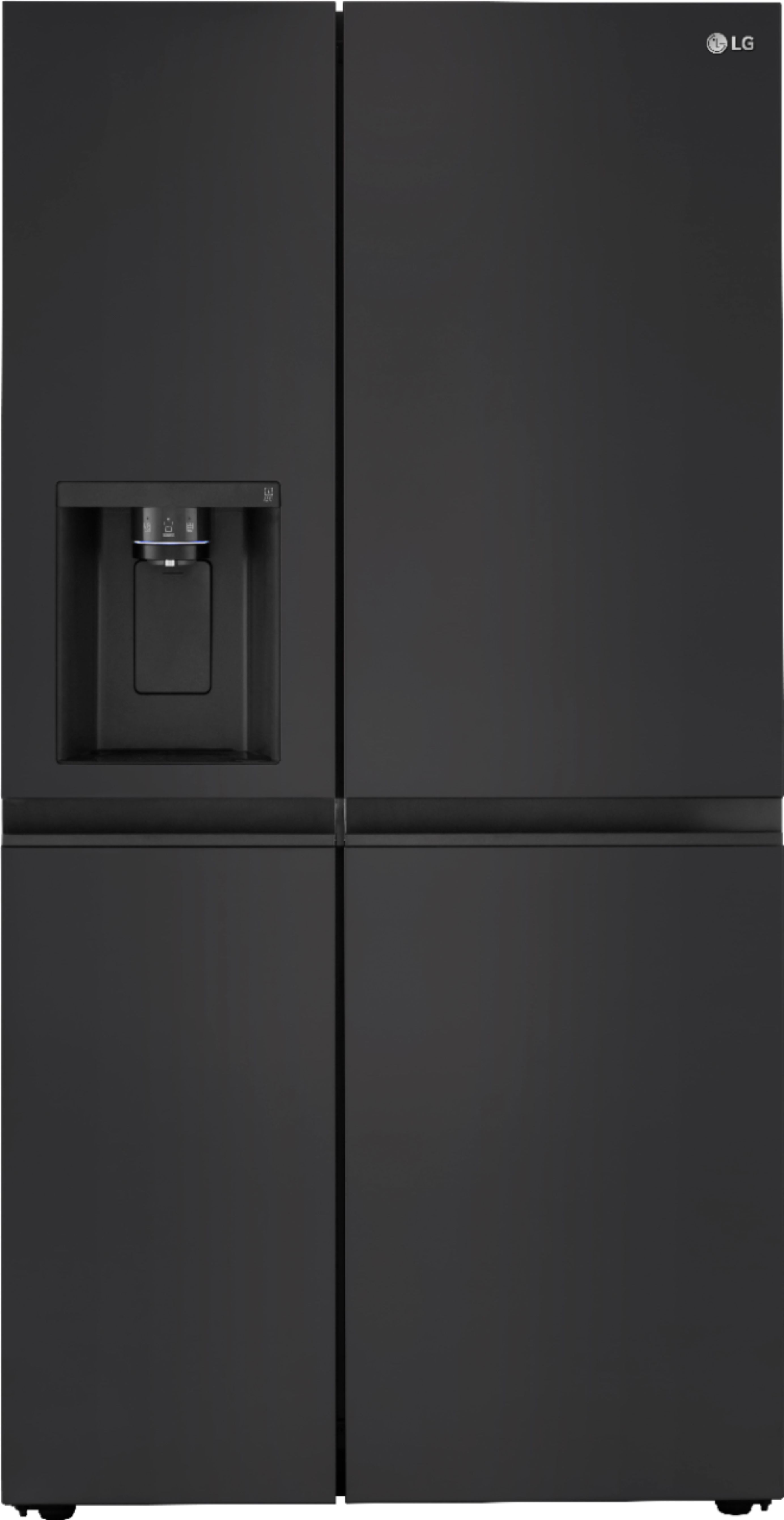 LG - 27.2 cu ft Side by Side Refrigerator with SpacePlus Ice - Smooth black