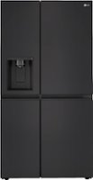 LG - 27.2 cu ft Side by Side Refrigerator with SpacePlus Ice - Smooth black - Front_Zoom
