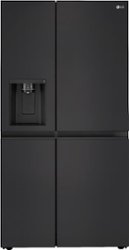 LG - 27.2 cu ft Side by Side Refrigerator with SpacePlus Ice - Smooth Black - Front_Zoom