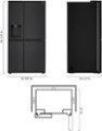 Left. LG - 27.2 Cu. Ft. Side-by-Side Refrigerator with SpacePlus Ice - Smooth Black.