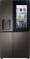 Front Zoom. LG - 27 Cu. Ft. Side-by-Side Smart Refrigerator with Craft Ice - Black stainless steel.