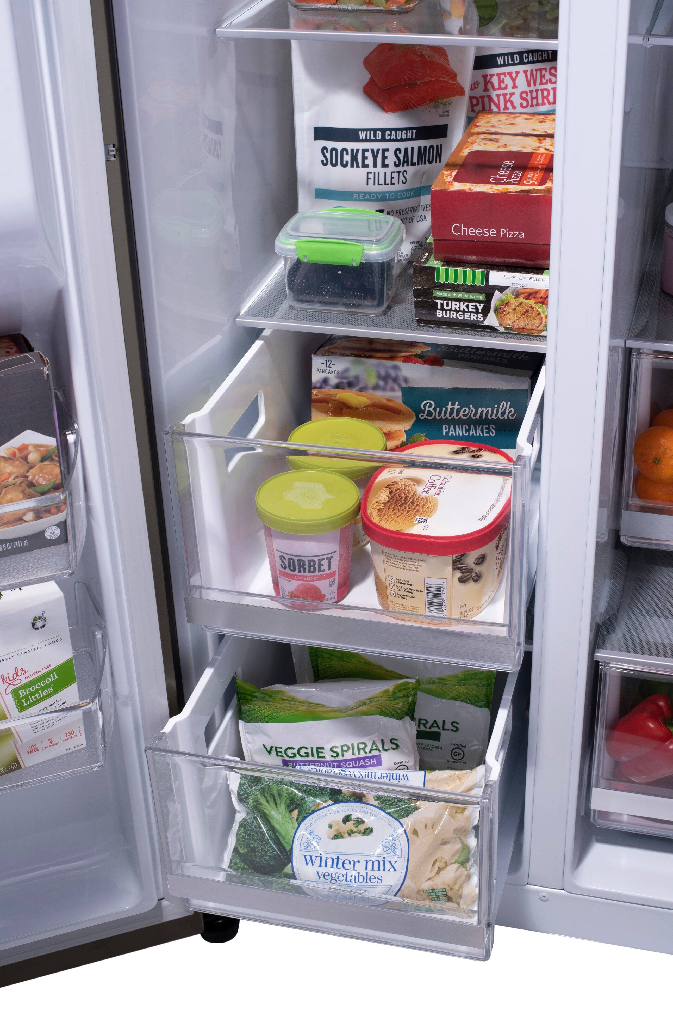 Alt View 17. LG - 27 Cu. Ft. Side-by-Side Smart Refrigerator with Craft Ice - PrintProof Black Stainless Steel.