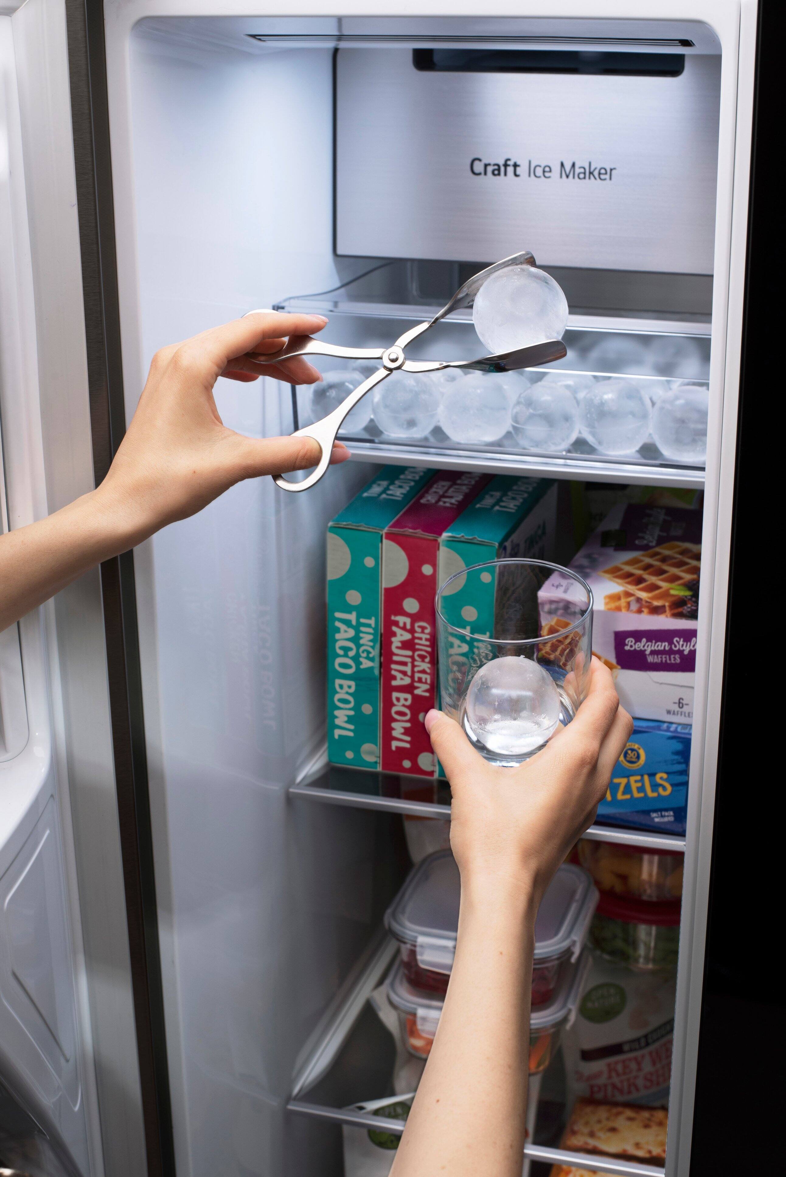 Alt View 18. LG - 27 Cu. Ft. Side-by-Side Smart Refrigerator with Craft Ice - PrintProof Black Stainless Steel.