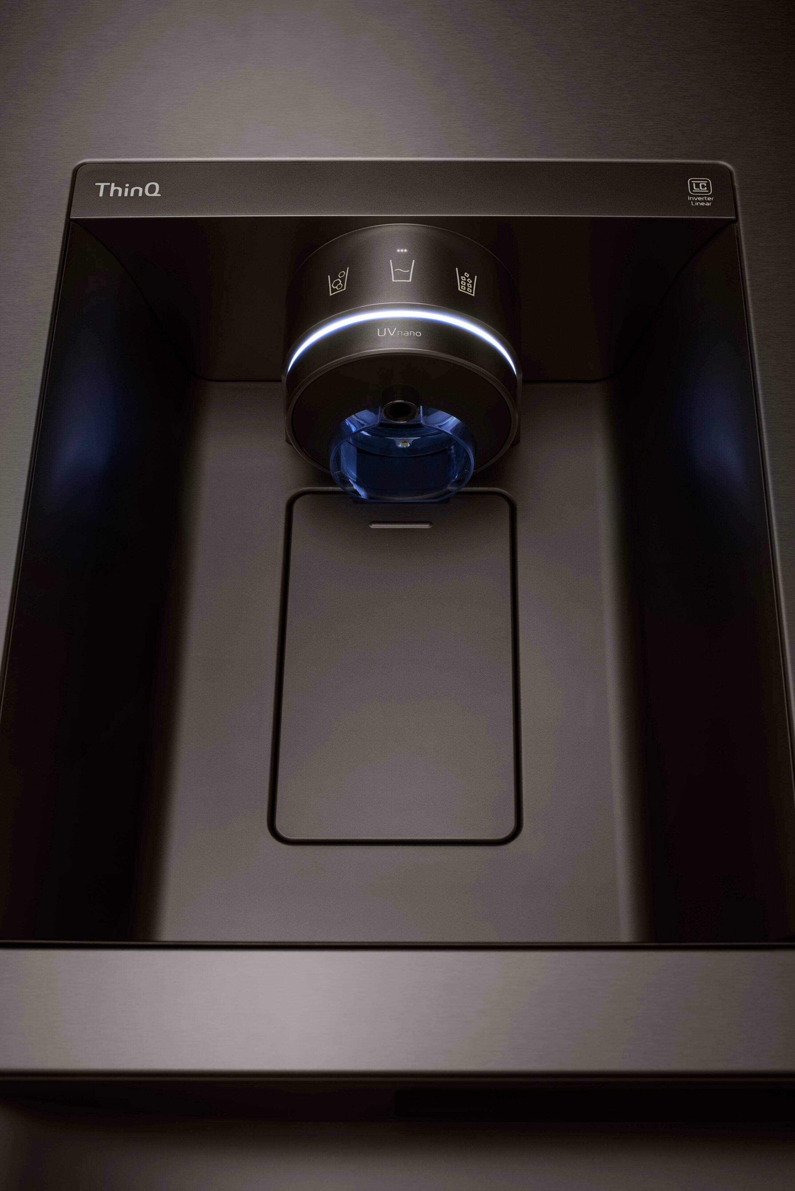 Alt View 20. LG - 27 Cu. Ft. Side-by-Side Smart Refrigerator with Craft Ice - PrintProof Black Stainless Steel.