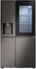 Front. LG - 27 Cu. Ft. Side-by-Side Smart Refrigerator with Craft Ice - PrintProof Black Stainless Steel.