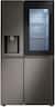 LG - 36-in Wide 27.1 Cu. Ft. Side-by-Side Smart Refrigerator with Craft Ice - Black Stainless Steel