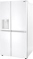 Angle. LG - 27.2 Cu. Ft. Side-by-Side Refrigerator with SpacePlus Ice - Smooth White.