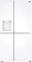 LG - 27.2 Cu. Ft. Side-by-Side Refrigerator with SpacePlus Ice - Smooth White - Front_Zoom