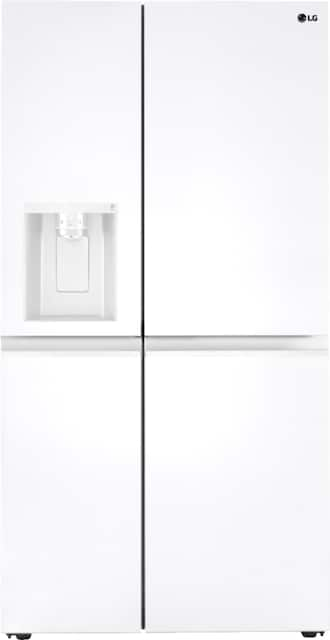 Front. LG - 27.2 Cu. Ft. Side-by-Side Refrigerator with SpacePlus Ice - Smooth White.