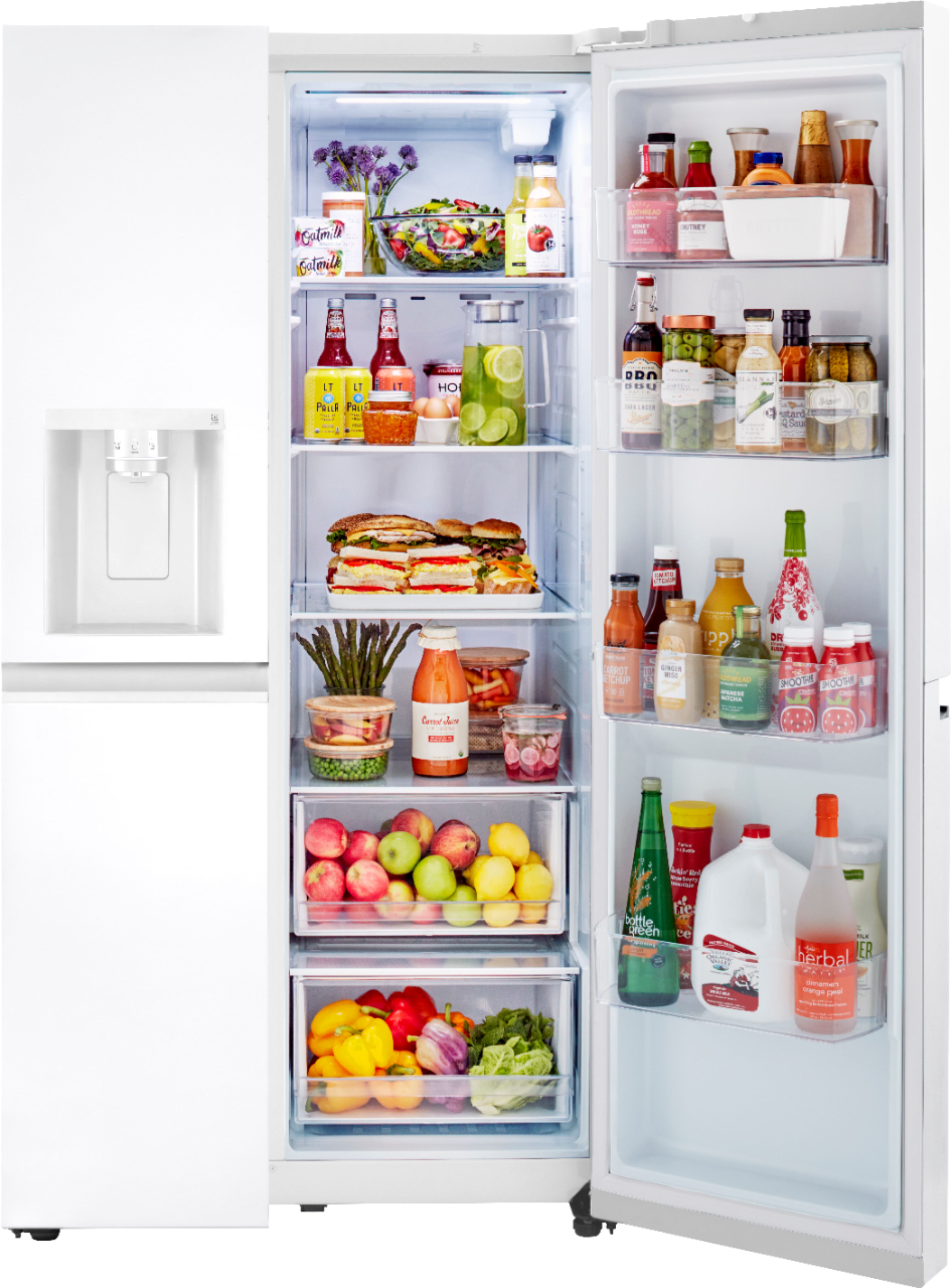 LG 27.2 Cu. Ft. Side-by-Side Refrigerator with SpacePlus Ice Smooth ...
