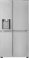 LG - 27.1 Cu. Ft. Side-by-Side Door-in-Door Smart Refrigerator with Craft Ice - Stainless Steel - Front_Zoom