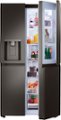 Left Zoom. LG - 27.1 cu ft Side by Side Refrigerator with Door in Door, Craft Ice, and Smart Wi-Fi - Black stainless steel.