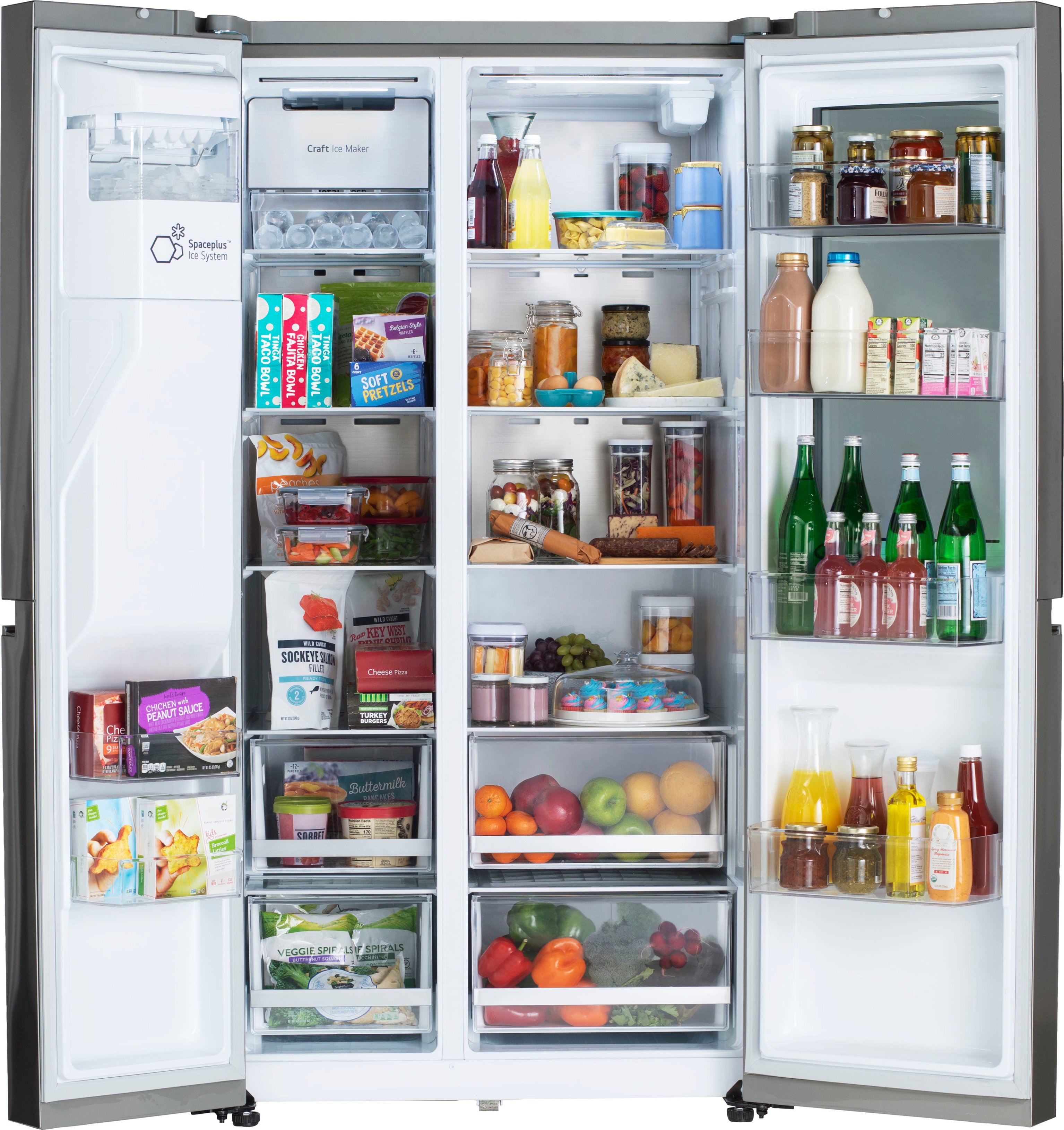 Overtreden kraam wolf LG 27 Cu. Ft. Side-by-Side Smart Refrigerator with Craft Ice and InstaView  Stainless steel LRSOS2706S - Best Buy