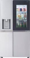 LG - 27 Cu. Ft. Side-by-Side Smart Refrigerator with Craft Ice and InstaView - Stainless steel - Front_Zoom