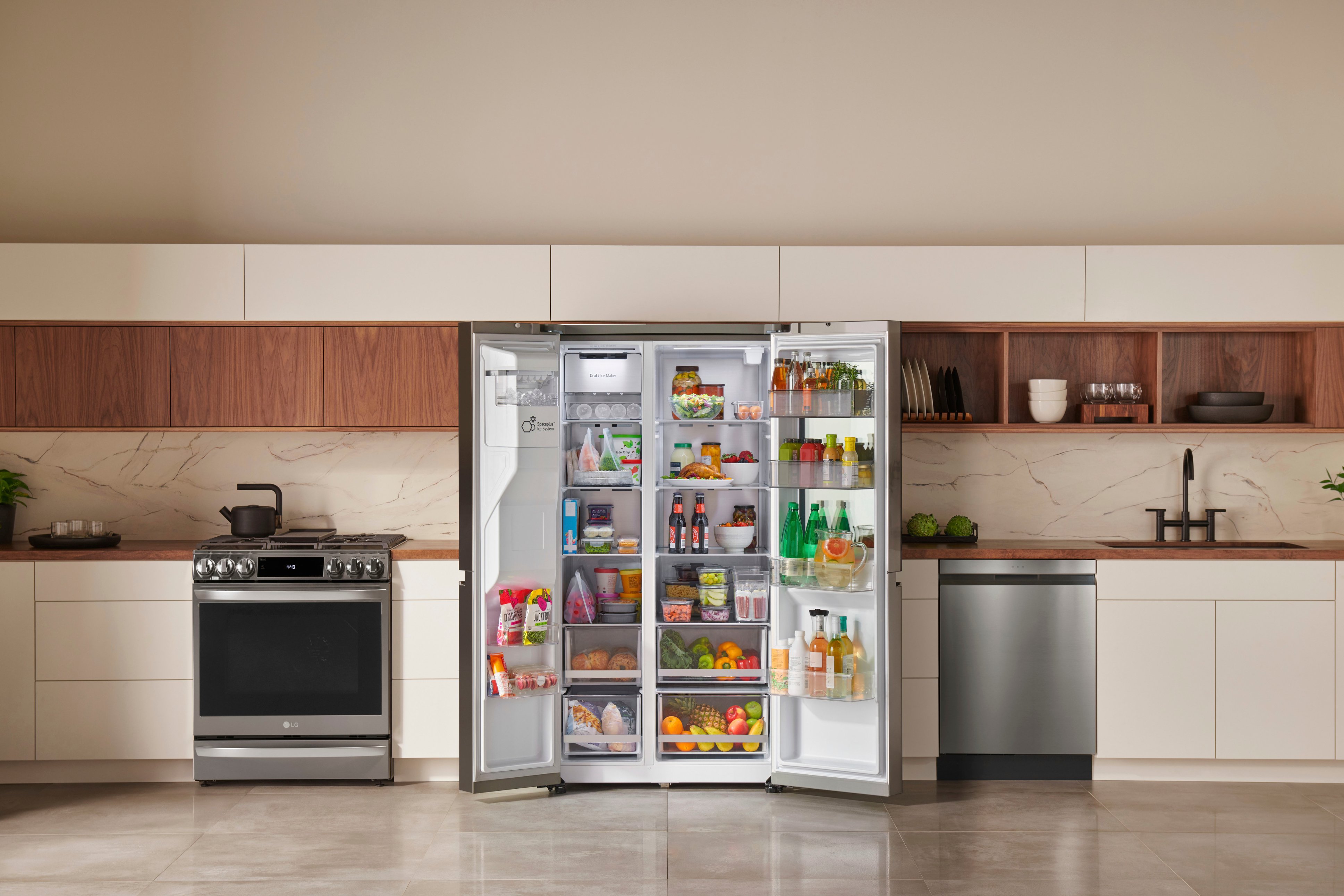 LG Cu Ft Side By Side Smart Refrigerator With Craft Ice Stainless Steel LRSOS S Best Buy