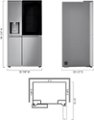 Left. LG - 27 Cu. Ft. Side-by-Side Smart Refrigerator with Craft Ice - PrintProof Stainless Steel.