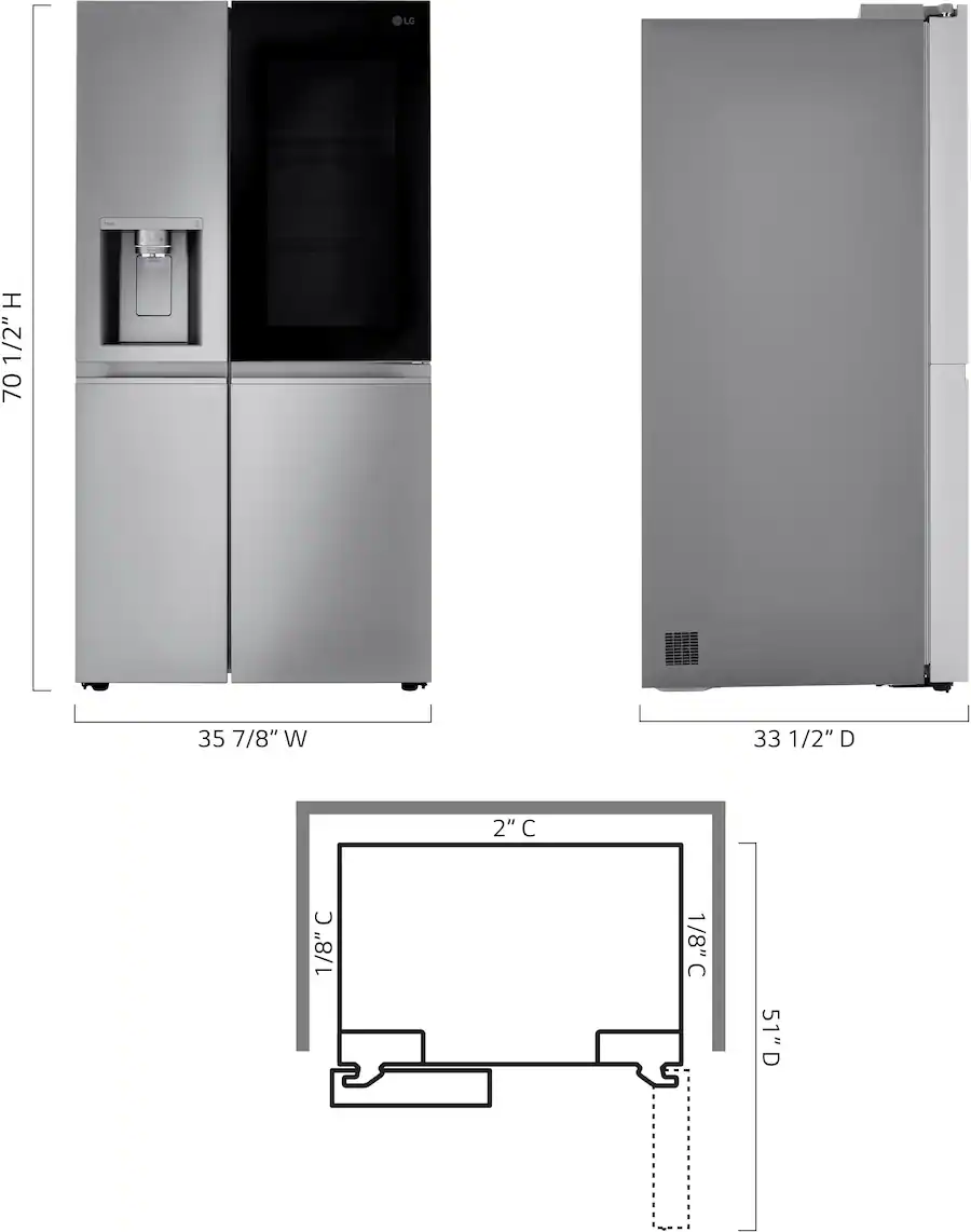 LG - 27 Cu. Ft. Side-by-Side Smart Refrigerator with Craft Ice - Stainless Steel