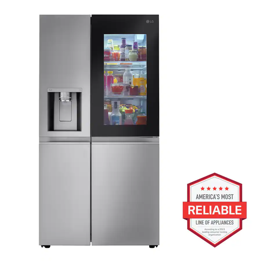 LG - 27 Cu. Ft. Side-by-Side Smart Refrigerator with Craft Ice - Stainless Steel