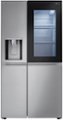 Front. LG - 27 Cu. Ft. Side-by-Side Smart Refrigerator with Craft Ice - PrintProof Stainless Steel.