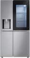 LG - 36-in Wide 27.1 Cu. Ft. Side-by-Side Smart Refrigerator with Craft Ice - Stainless Steel