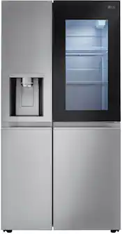 LG - 27.1 Cu. Ft. Side-by-Side Smart Refrigerator with Craft Ice - Stainless Steel