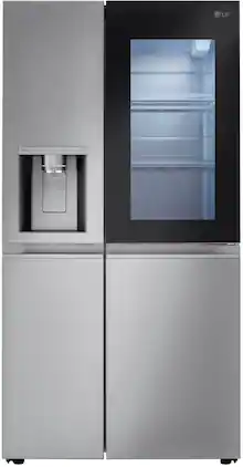 LG - 27.1 Cu. Ft. Side-by-Side Smart Refrigerator with Craft Ice - Stainless Steel