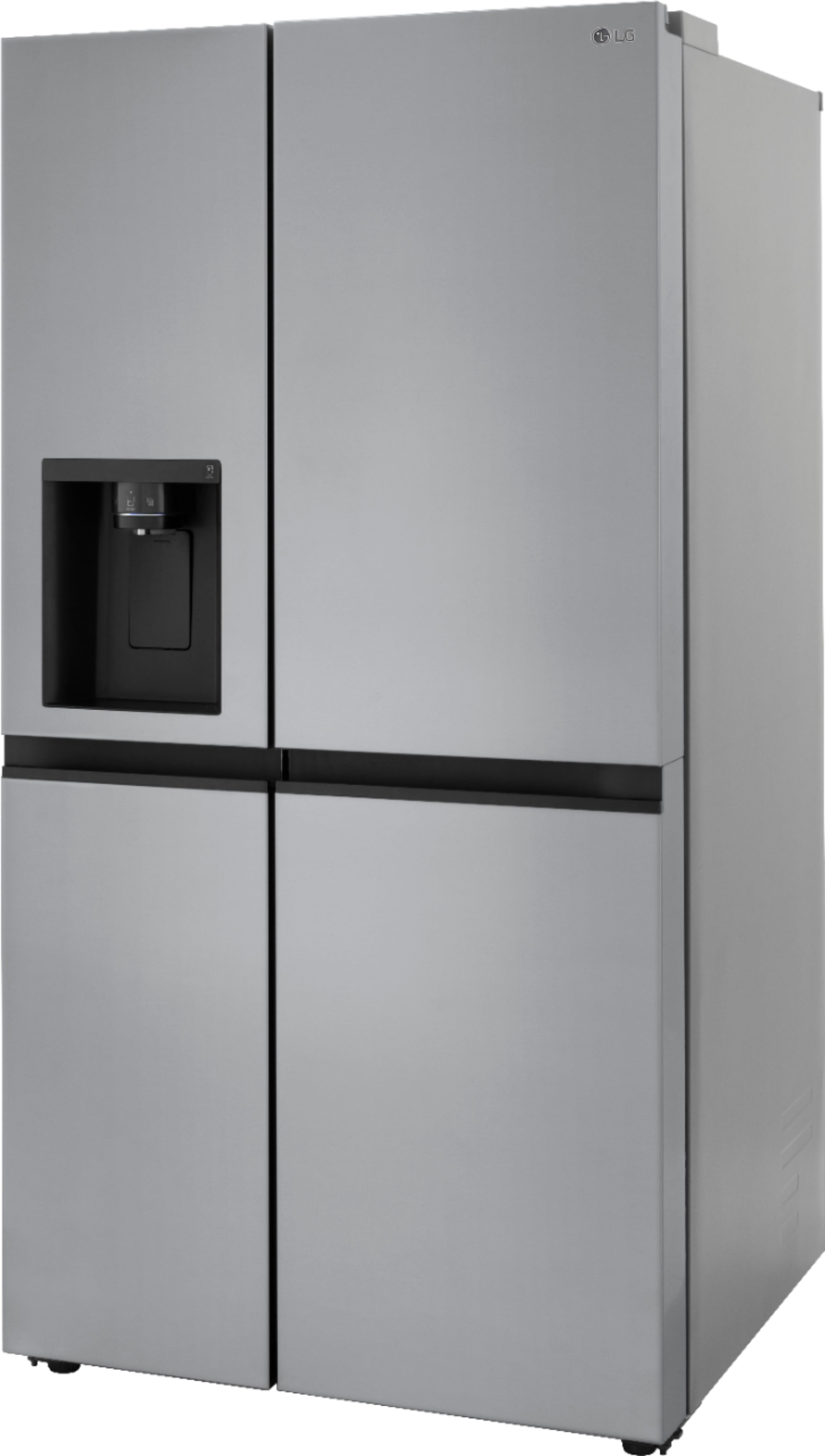 Left View: KitchenAid - 23.8 Cu. Ft. French Door Counter-Depth Refrigerator - Black Stainless Steel