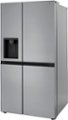 Left Zoom. LG - 27.2 cu ft Side by Side Refrigerator with SpacePlus Ice - Stainless steel.